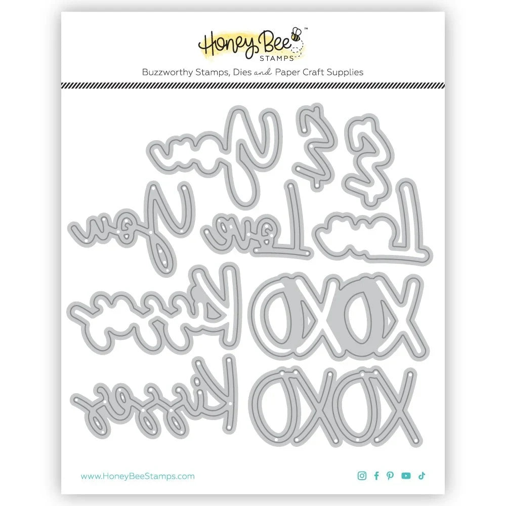 Great Greetings: Love - Honey Cuts - Stand - Alone Dies - Honey Bee Stamps