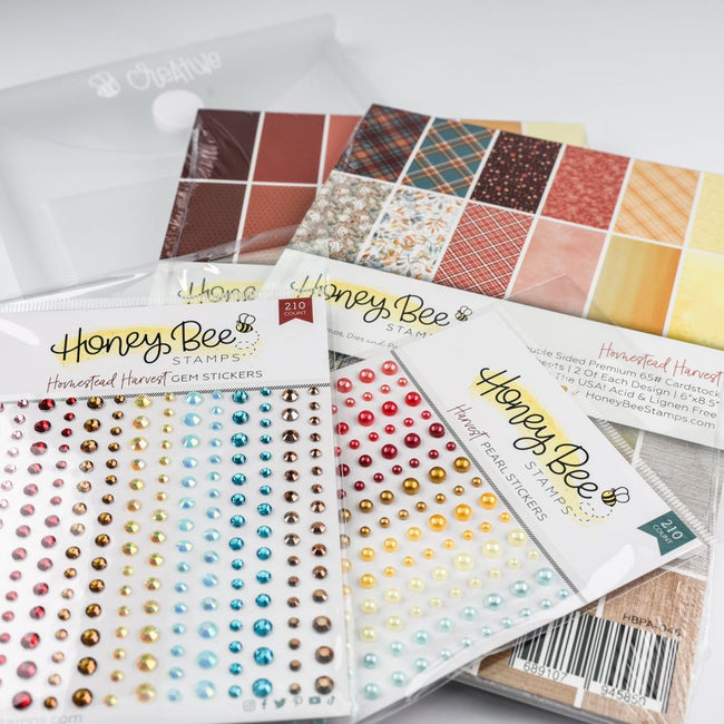 Heartfelt Harvest Paper Pad and Sticker Bundle - Honey Bee Stamps