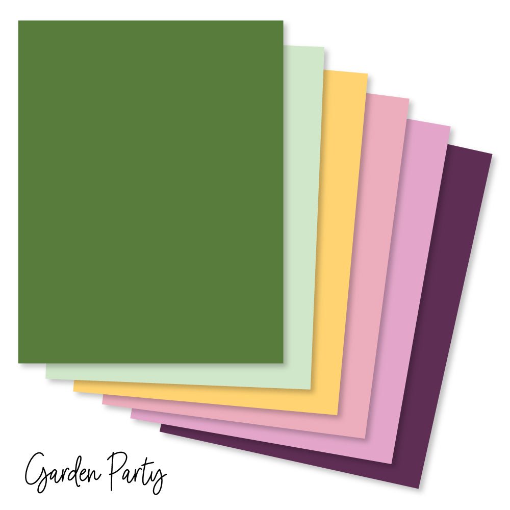 Hive Hues Collection 100lb. Solid Cardstock - 12 Sheets 8.5"x11" - Garden Party - Honey Bee Stamps