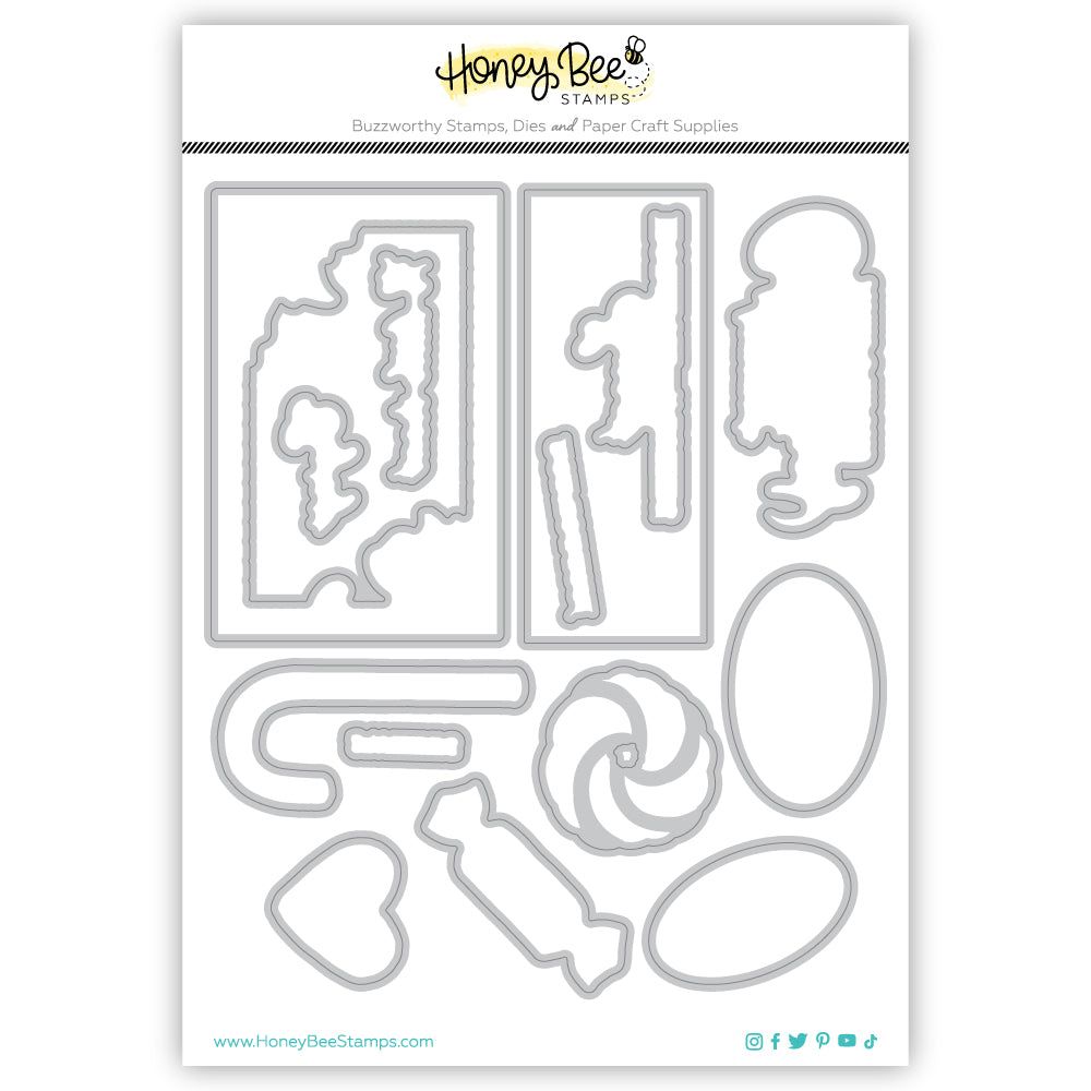 Holiday Treats Vintage Gift Card Box Add - On - Honey Cuts - Coordinating Dies - Retiring - Honey Bee Stamps