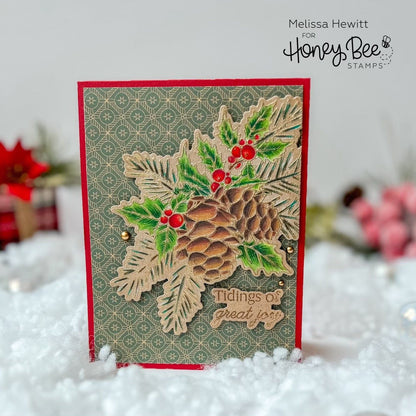 Holiday Wishes Paper Pad 6x8.5 - 24 Double Sided Sheets - Honey Bee Stamps