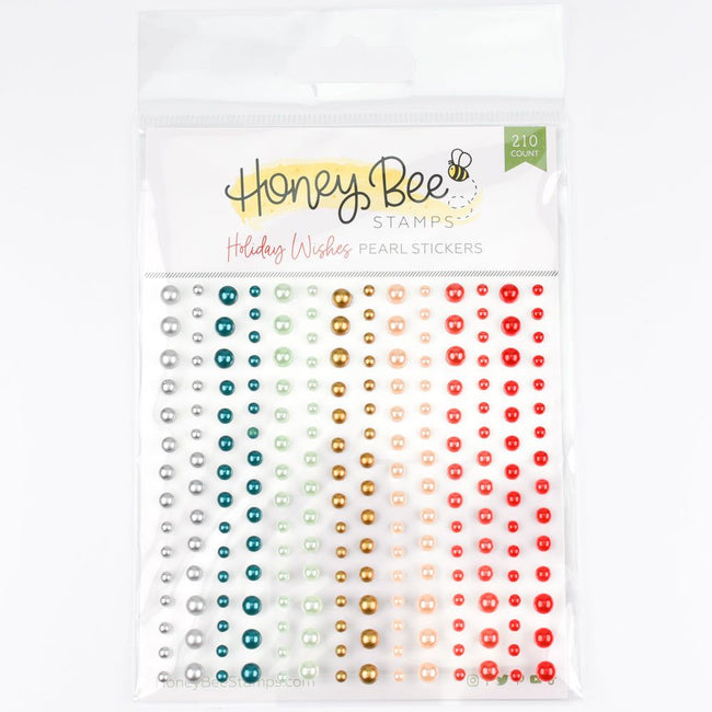 Holiday Wishes Pearls - Pearl Stickers - 210 Count - Honey Bee Stamps