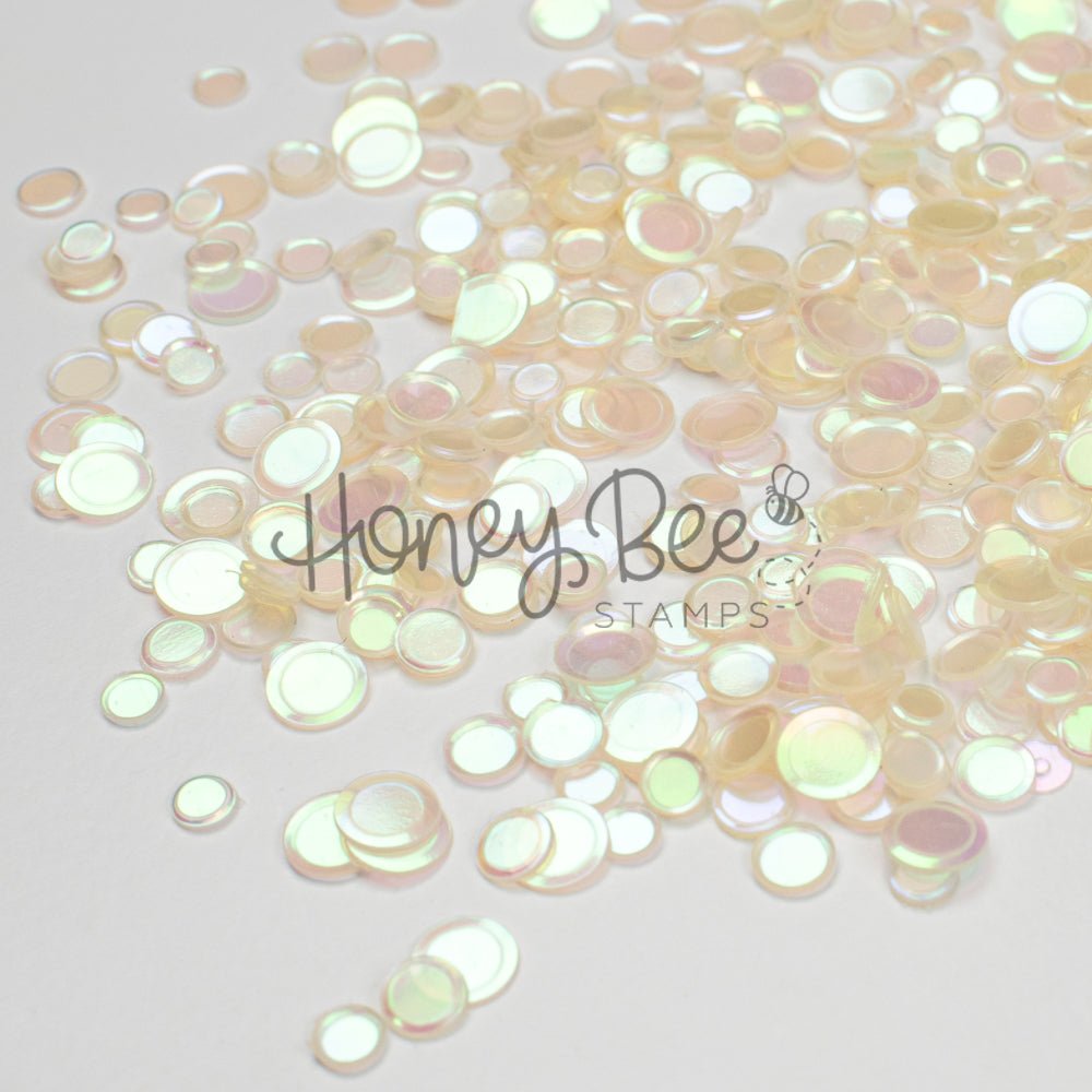 Iced Lemonade - No Hole Sequins - Pale Yellow Iridescent Confetti Mix - Honey Bee Stamps