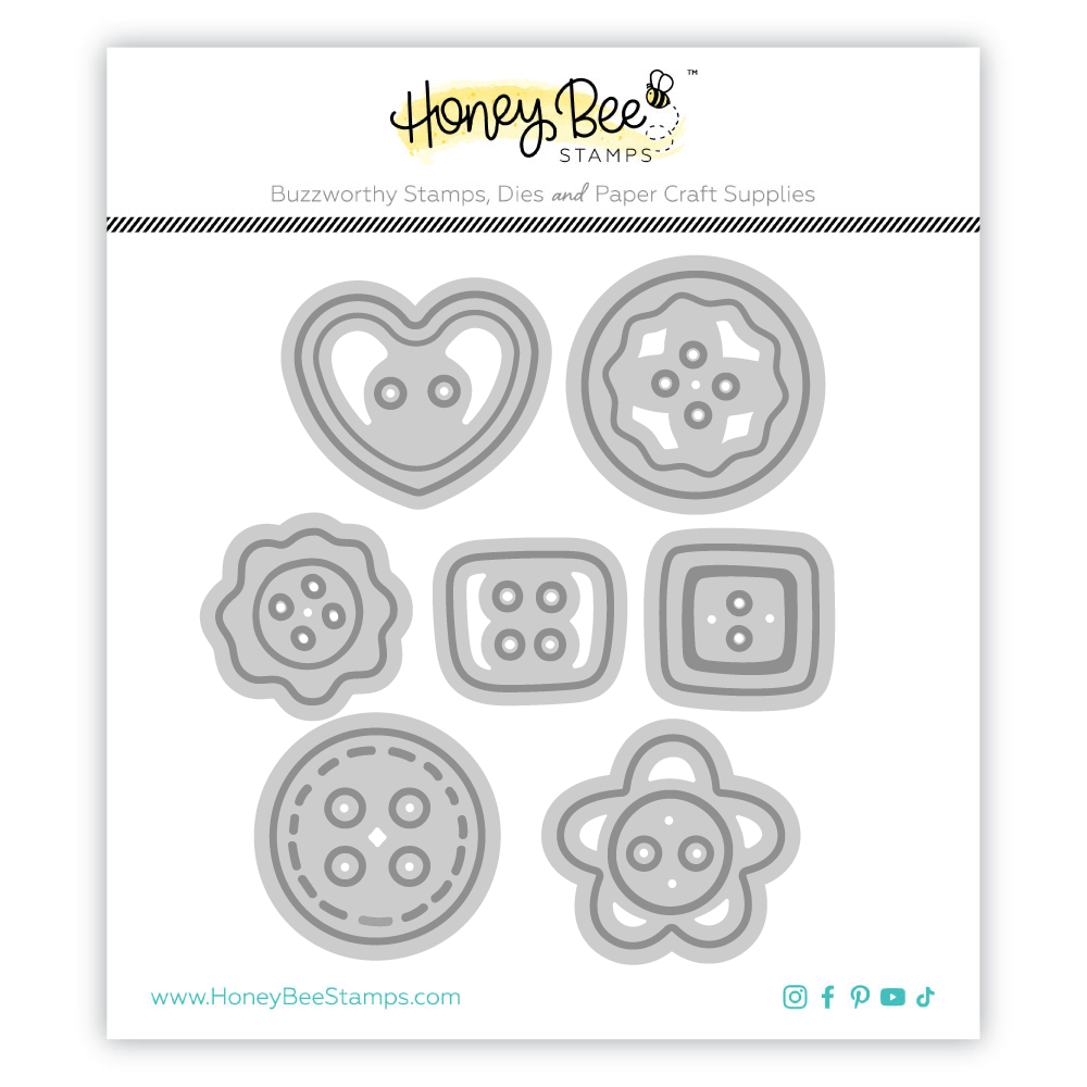 In Stitches: Buttons - Honey Cuts - Stand - Alone Dies - Honey Bee Stamps