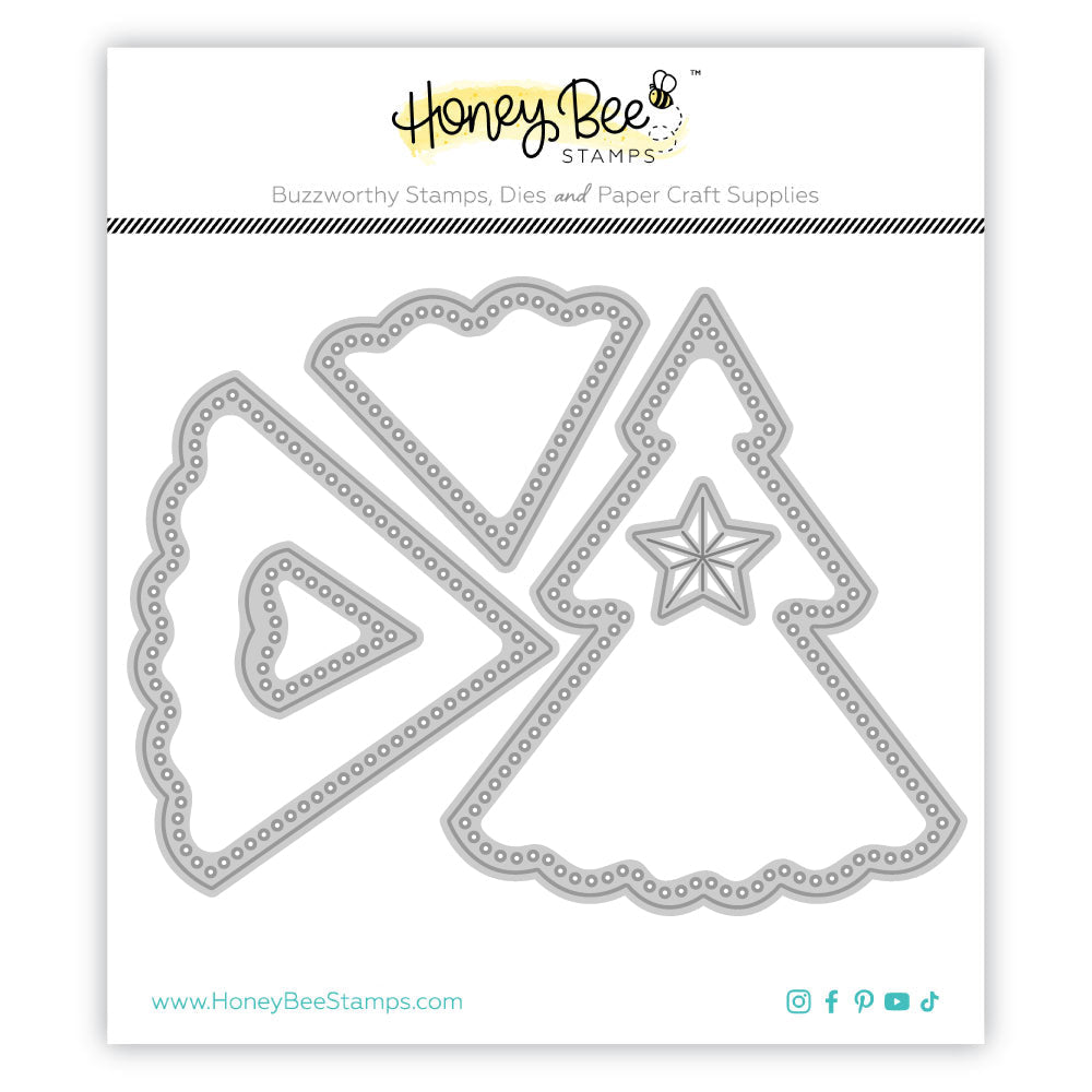 In Stitches: Christmas Tree - Honey Cuts - Stand - Alone Dies - Honey Bee Stamps