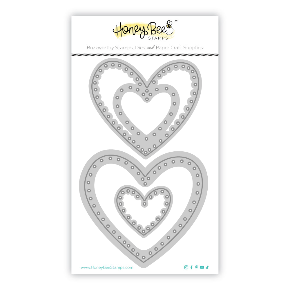 In Stitches: Heart - Honey Cuts - Stand - Alone Dies - Honey Bee Stamps