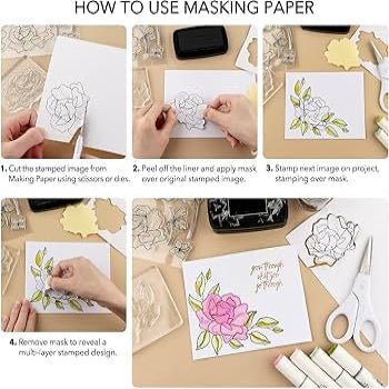 Inkadinkado Stamping Mask Paper 5" x 7" Sheets - 12 Pack - Honey Bee Stamps