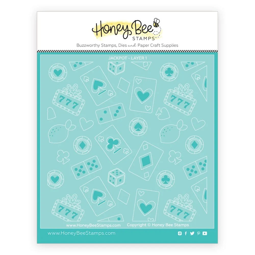 Jackpot - Set of 6 - 6"x6" Coordinating Stencils - Honey Bee Stamps