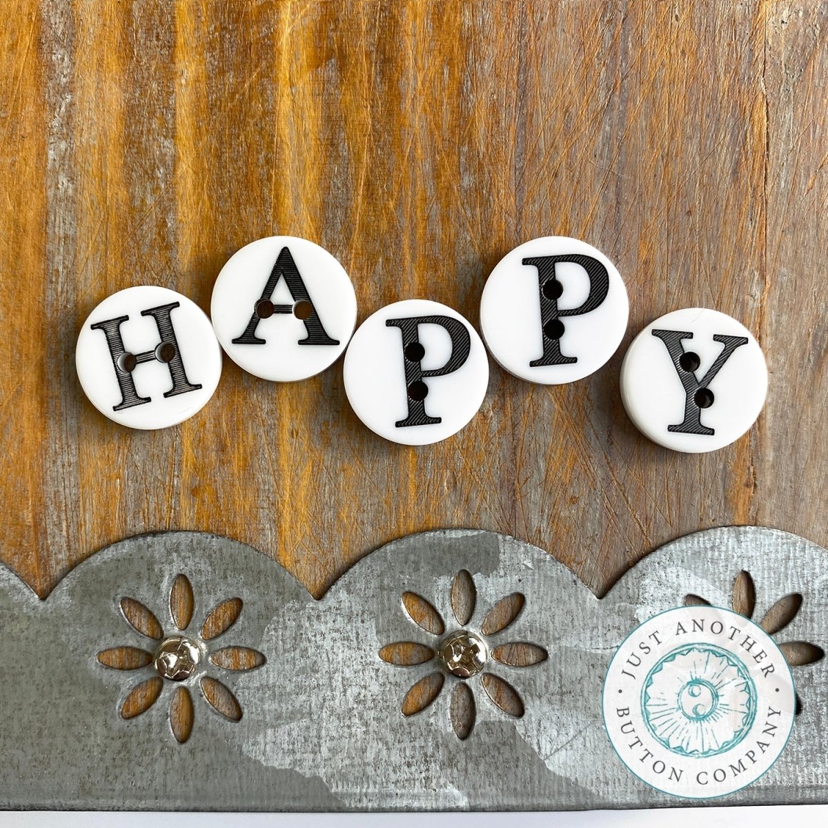 Just For Fun Button Collection - HAPPY - Honey Bee Stamps