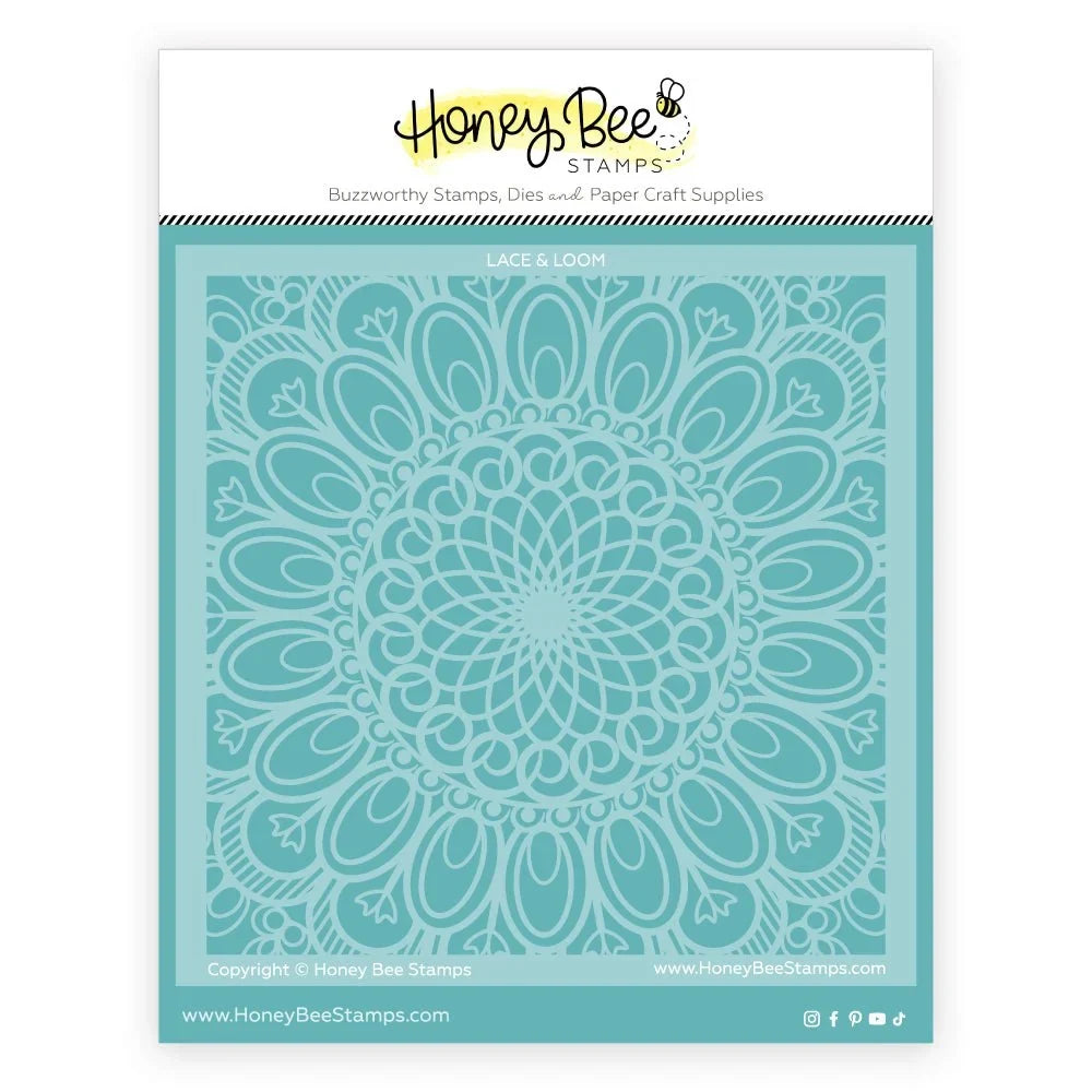 Lace & Loom - 6"x6" Background Stencil - Honey Bee Stamps