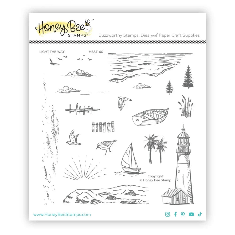 Light The Way - 6x6 Photopolymer Stamp Set - Honey Bee Stamps