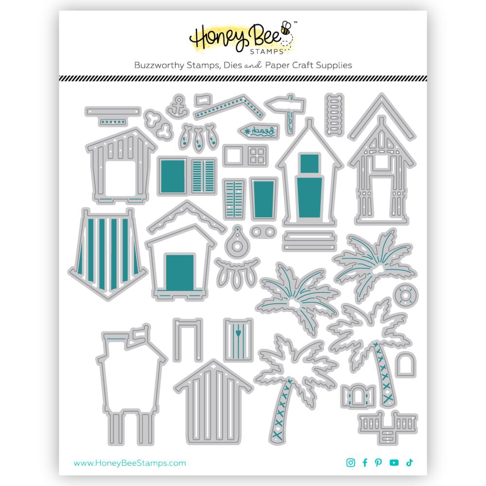 Lovely Layers: Beach Houses - Honey Cuts - Stand - Alone Dies - Honey Bee Stamps