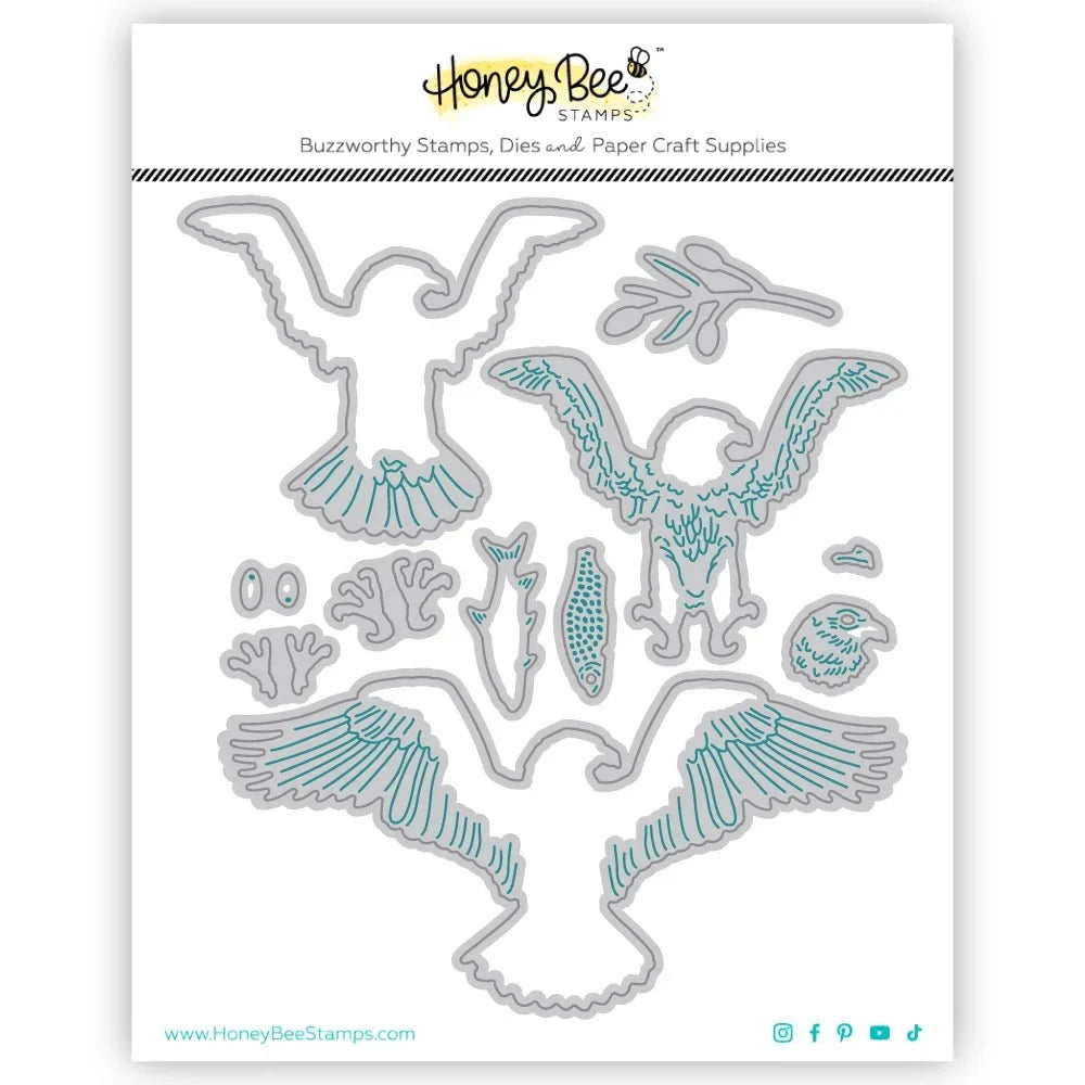 Lovely Layers: Eagle - Honey Cuts - Stand - Alone Dies - Honey Bee Stamps