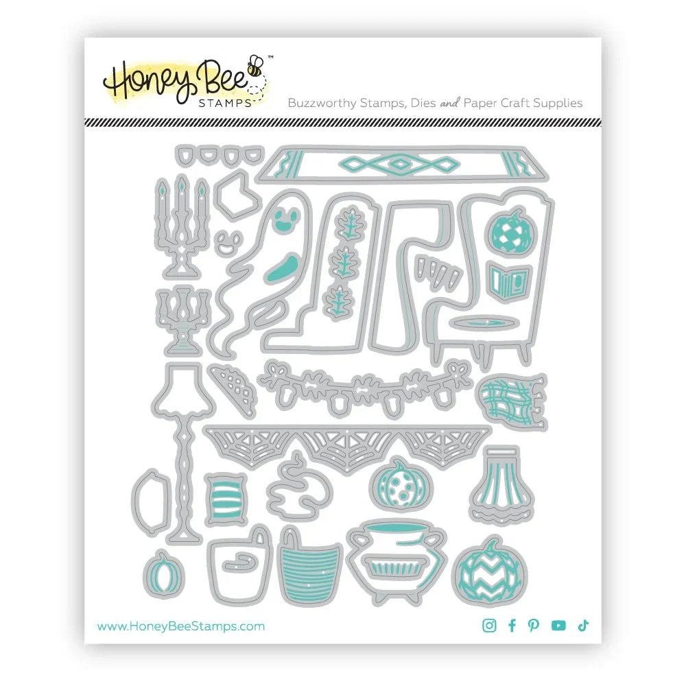 Lovely Layers: Fireplace Falloween Add - On - Honey Cuts - Stand - Alone Dies - Honey Bee Stamps