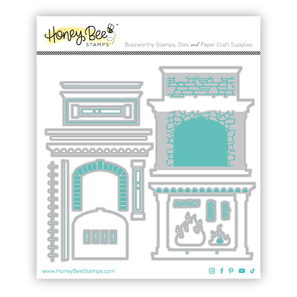 Lovely Layers: Fireplace - Honey Cuts - Stand - Alone Dies - Honey Bee Stamps