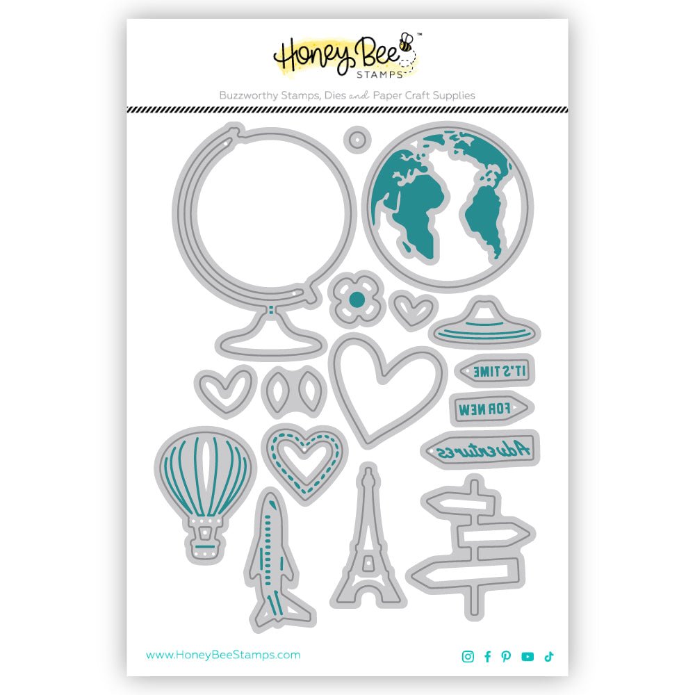 Lovely Layers: Globe - Honey Cuts - Stand - Alone Dies - Honey Bee Stamps