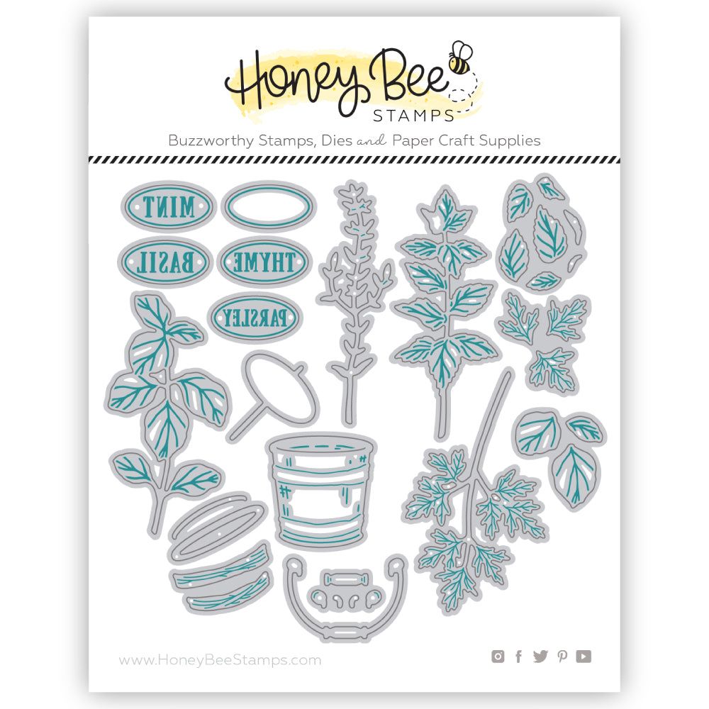 Lovely Layers: Herb Garden - Honey Cuts - Stand - Alone Dies - Honey Bee Stamps