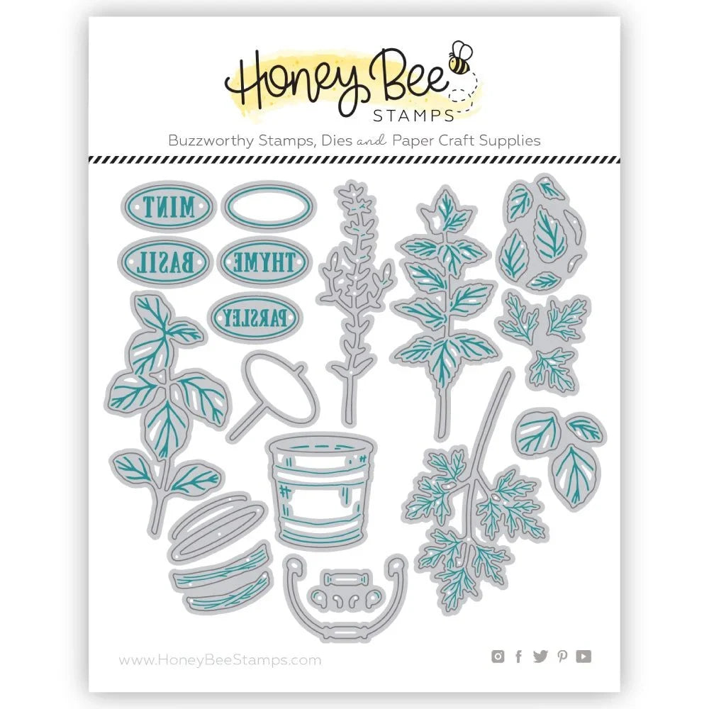 Lovely Layers: Herb Garden - Honey Cuts - Stand - Alone Dies - Honey Bee Stamps