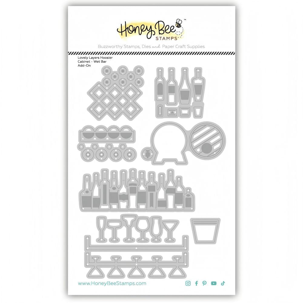Lovely Layers: Hoosier Cabinet - Wet Bar Add - on - Honey Cuts Stand - Alone Dies - Honey Bee Stamps