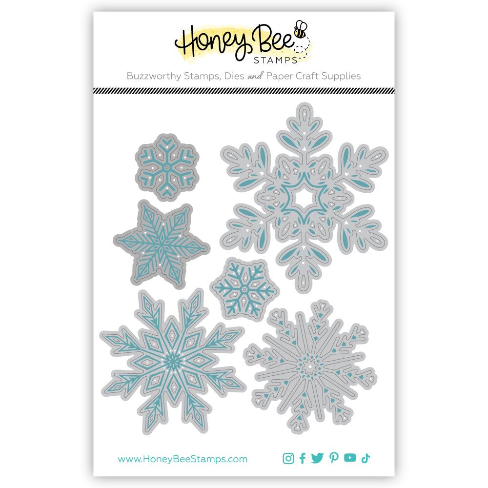 Lovely Layers: Large Snowflakes - Honey Cuts - Stand - Alone Dies - Honey Bee Stamps
