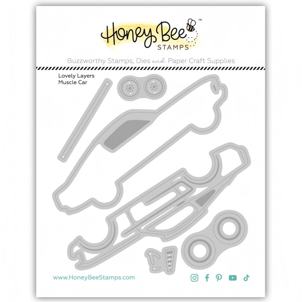 Lovely Layers: Muscle Car - Honey Cuts Stand - Alone Dies - Honey Bee Stamps