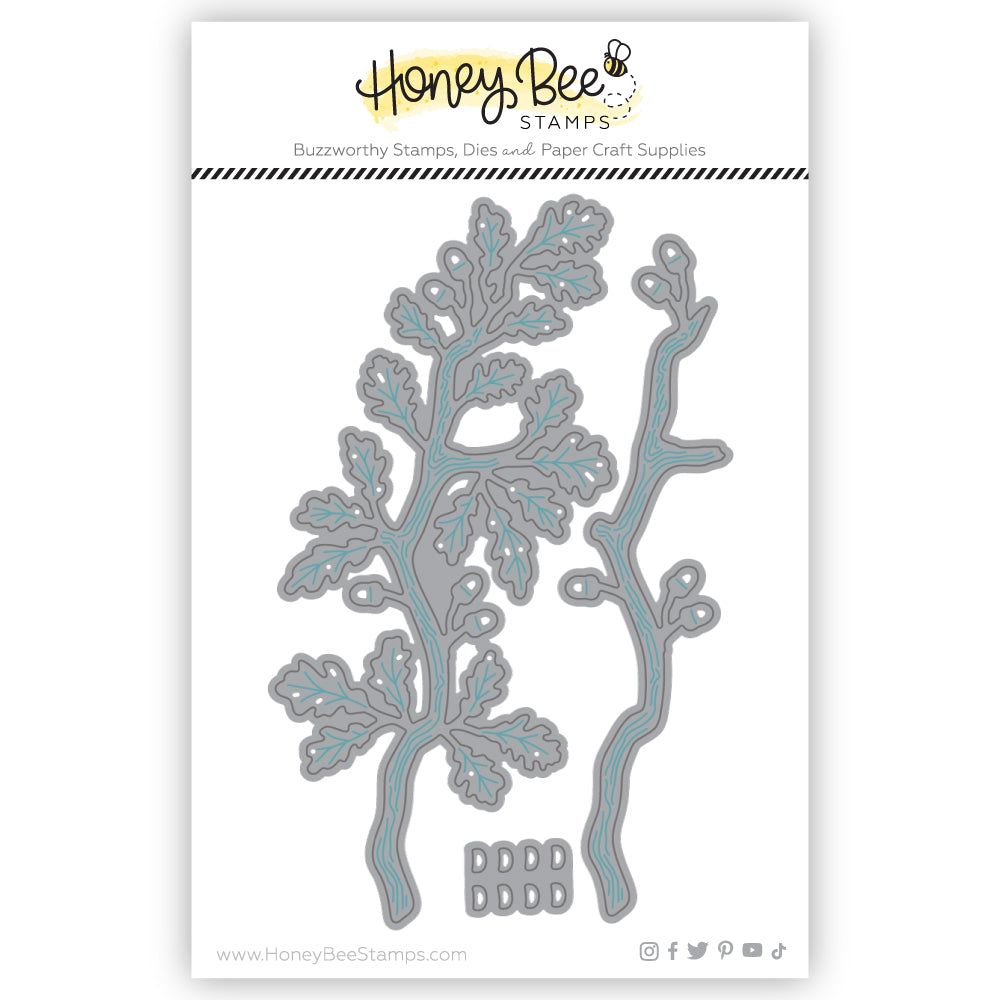 Lovely Layers: Oak Branch - Honey Cuts - Stand - Alone Dies - Honey Bee Stamps