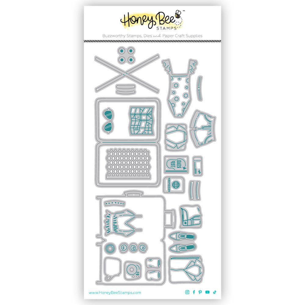 Lovely Layers: Packed Suitcase - Honey Cuts - Stand - Alone Dies - Honey Bee Stamps