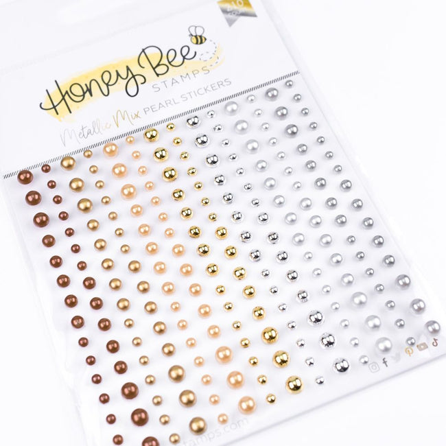Metallic Mix Pearls - Pearl Stickers - 210 Count - Honey Bee Stamps