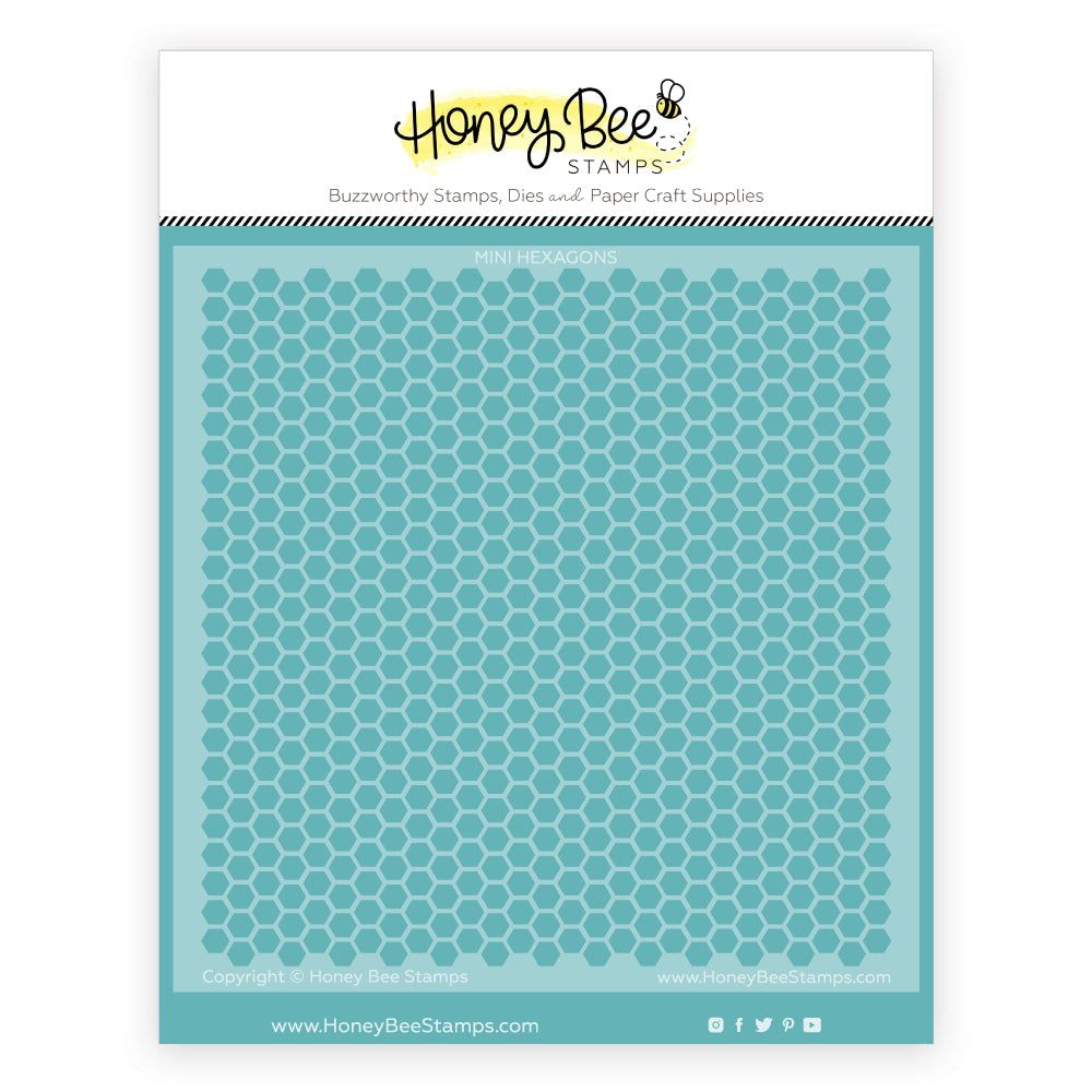 Mini Hexagons - Background Stencil - Honey Bee Stamps
