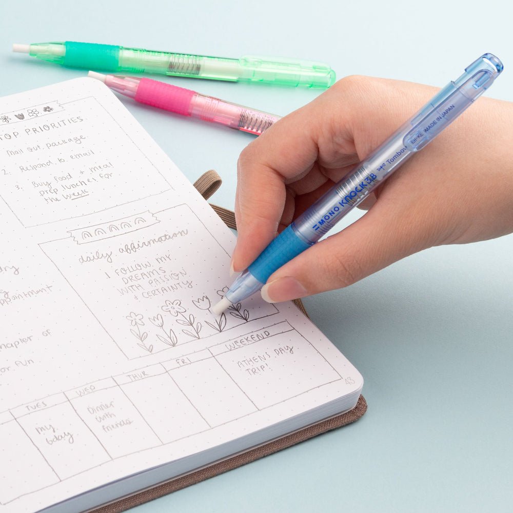 Mono Knock Eraser - Blue - Honey Bee Stamps