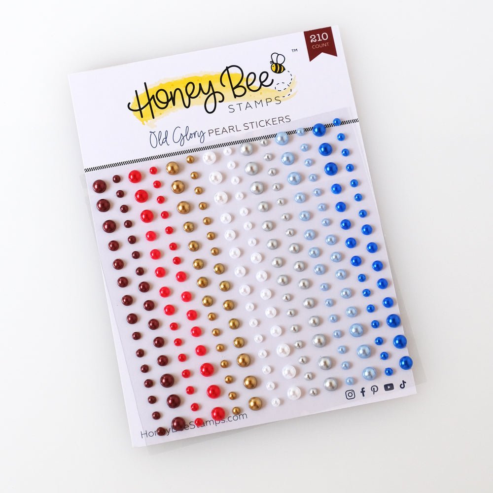 Old Glory Pearl Stickers - 210 Count - Honey Bee Stamps