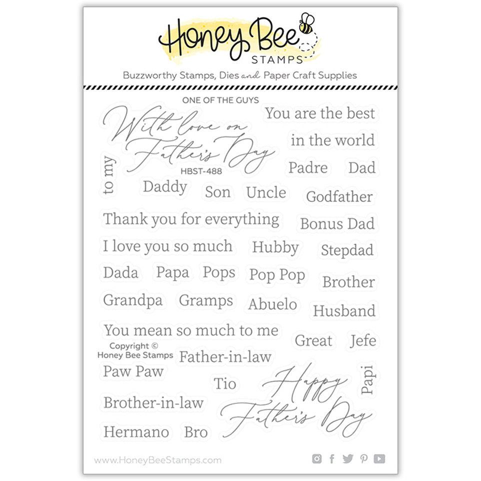 One Of The Guys 5x6 Stamp Set – Honey Bee Stamps
