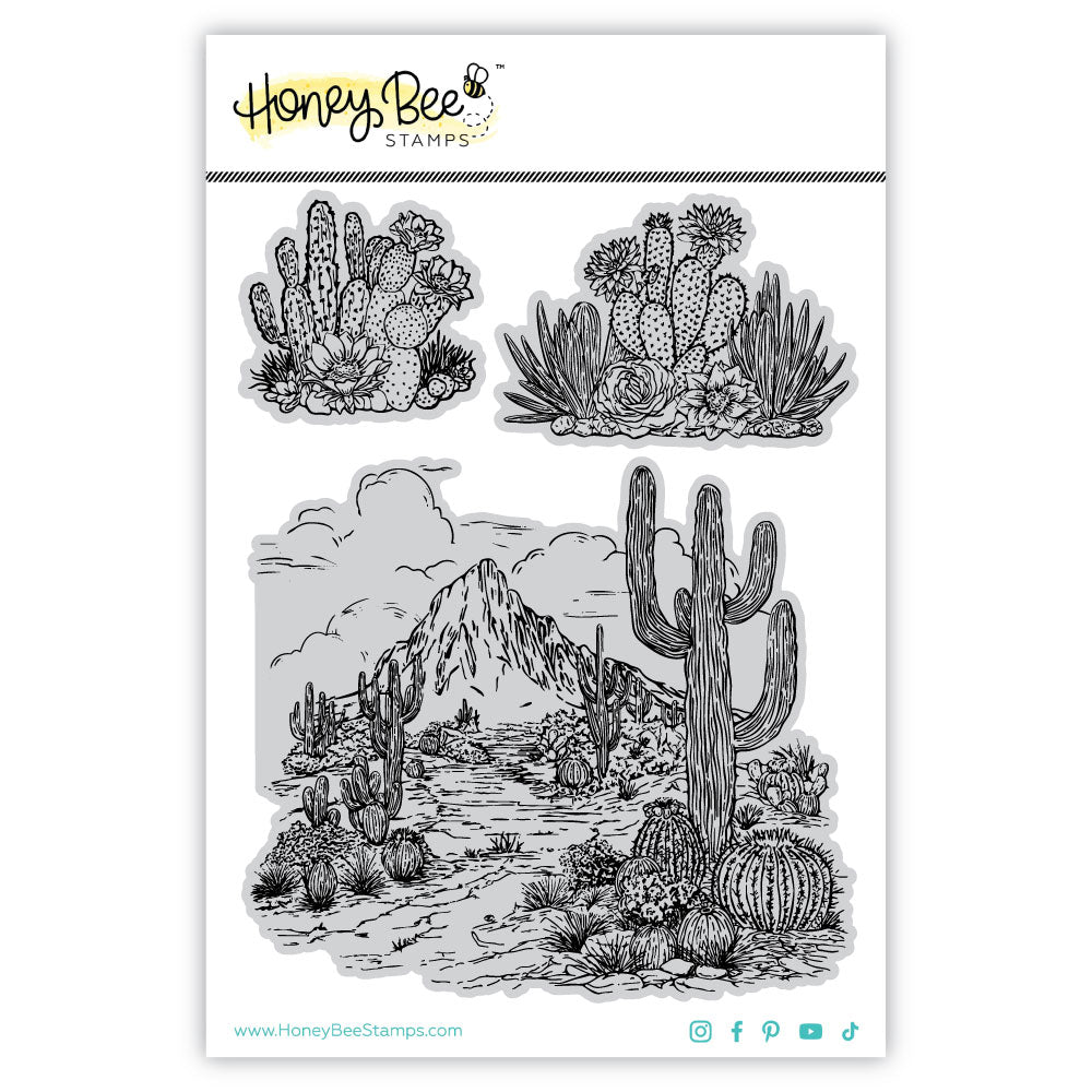 Out West - 5x7 Rubber Cling Stamp Set - Honey Bee Stamps