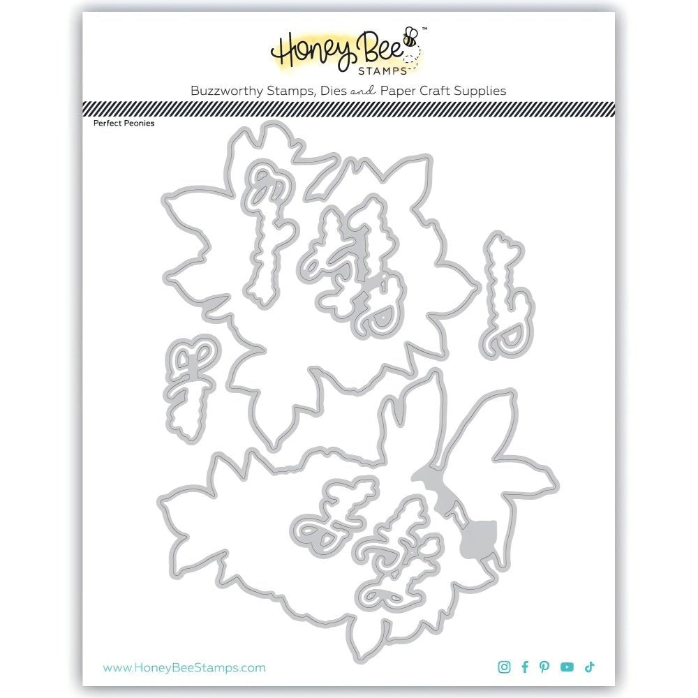 Perfect Peonies - Honey Cuts Coordinating Dies - Honey Bee Stamps