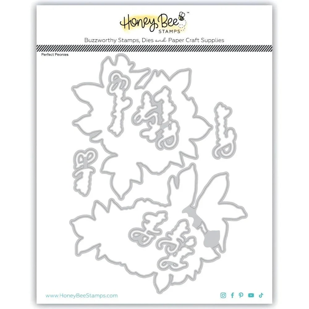 Perfect Peonies - Honey Cuts Coordinating Dies - Honey Bee Stamps