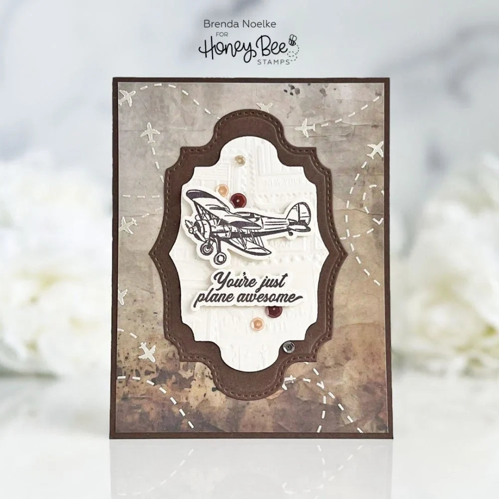 Plane Awesome - 6x6 Photopolymer Stamp Set - Honey Bee Stamps