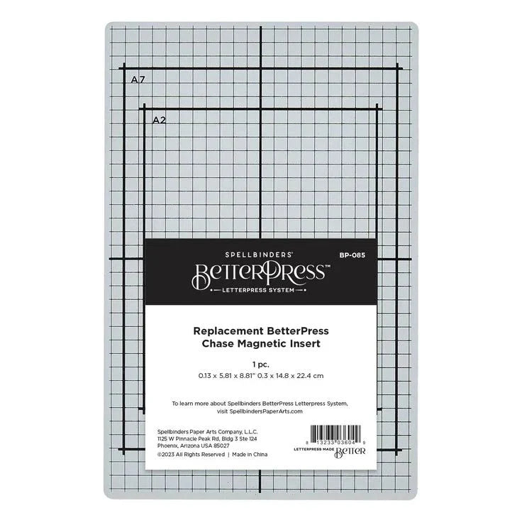 Replacement BetterPress Chase Magnetic Plate Insert by Spellbinders - Honey Bee Stamps