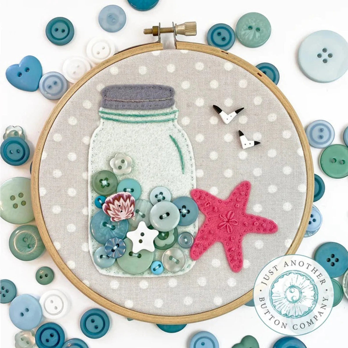 Seaside Button Box by Just Another Button Company - Honey Bee Stamps