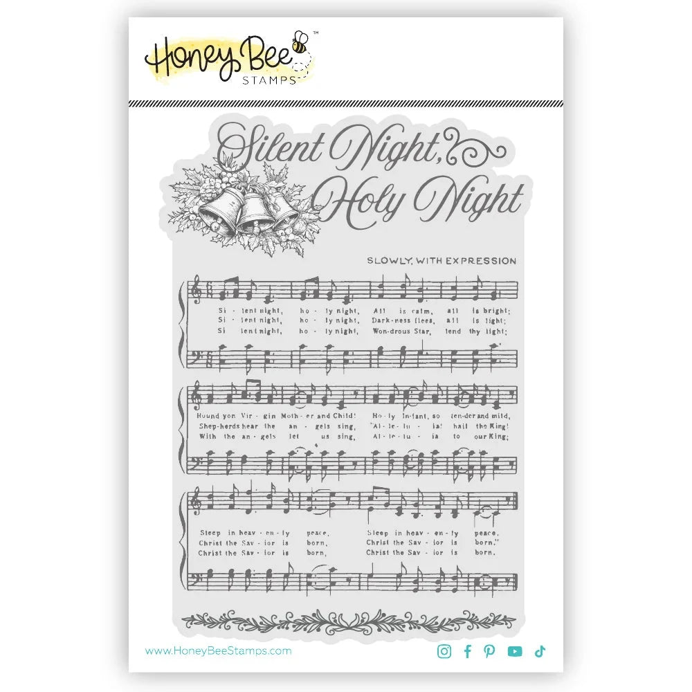 Silent Night Background - 4"x 6" Rubber Cling Stamp Set - Honey Bee Stamps