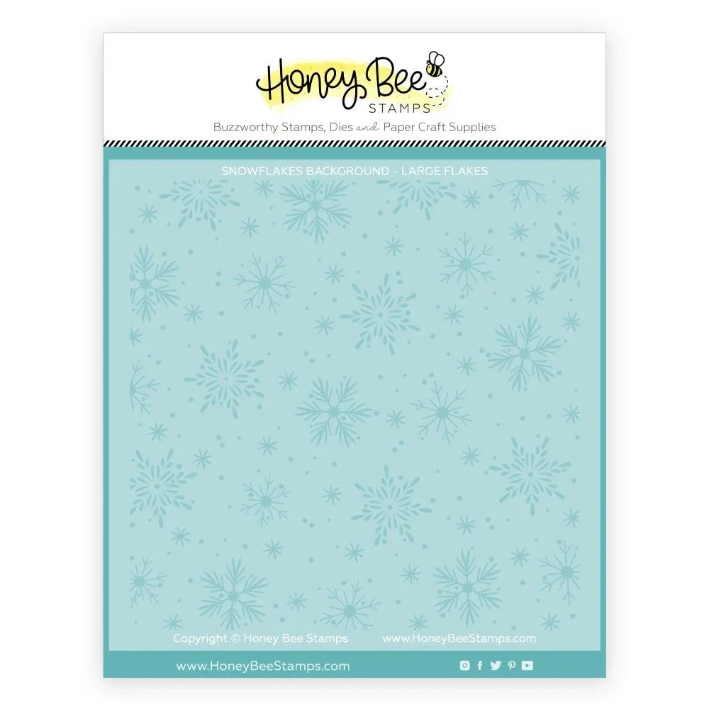 Snowflakes Background - Set of 2 - 6"x6" Layering Stencils - Honey Bee Stamps