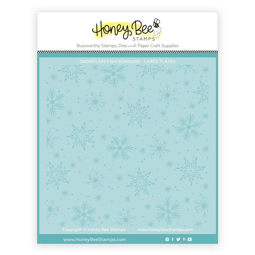 Snowflakes Background - Set Of 2 Layering Stencils - Honey Bee Stamps