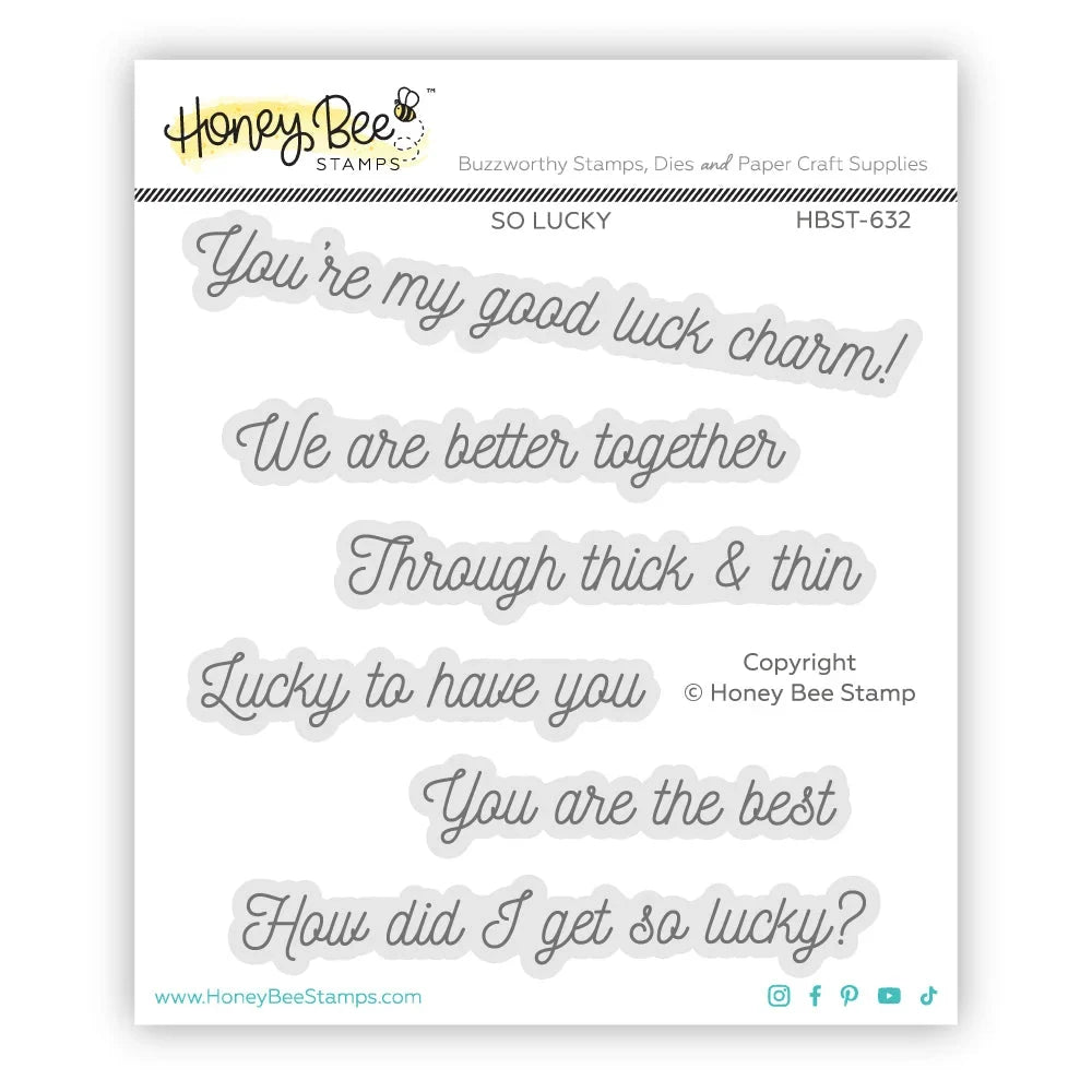 So Lucky - 4x4 Photopolymer Stamp Set - Honey Bee Stamps