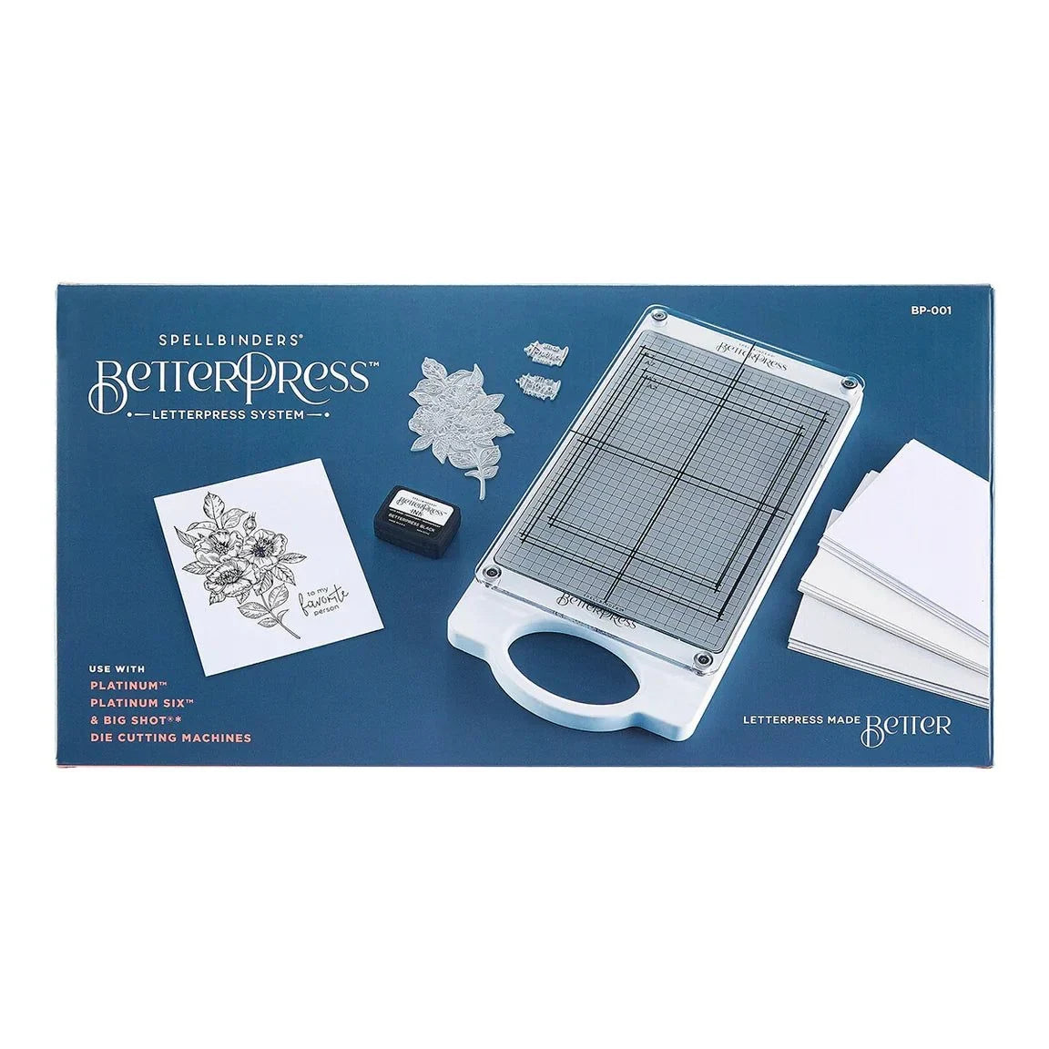 Spellbinder BetterPress Letterpress System - Honey Bee Stamps