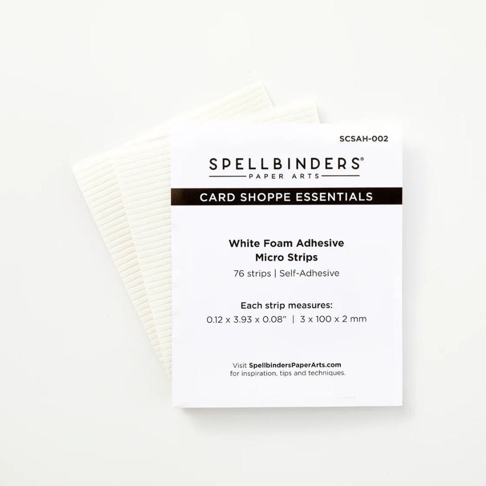 Spellbinders White Foam Adhesive Strips - 1/8" - Honey Bee Stamps