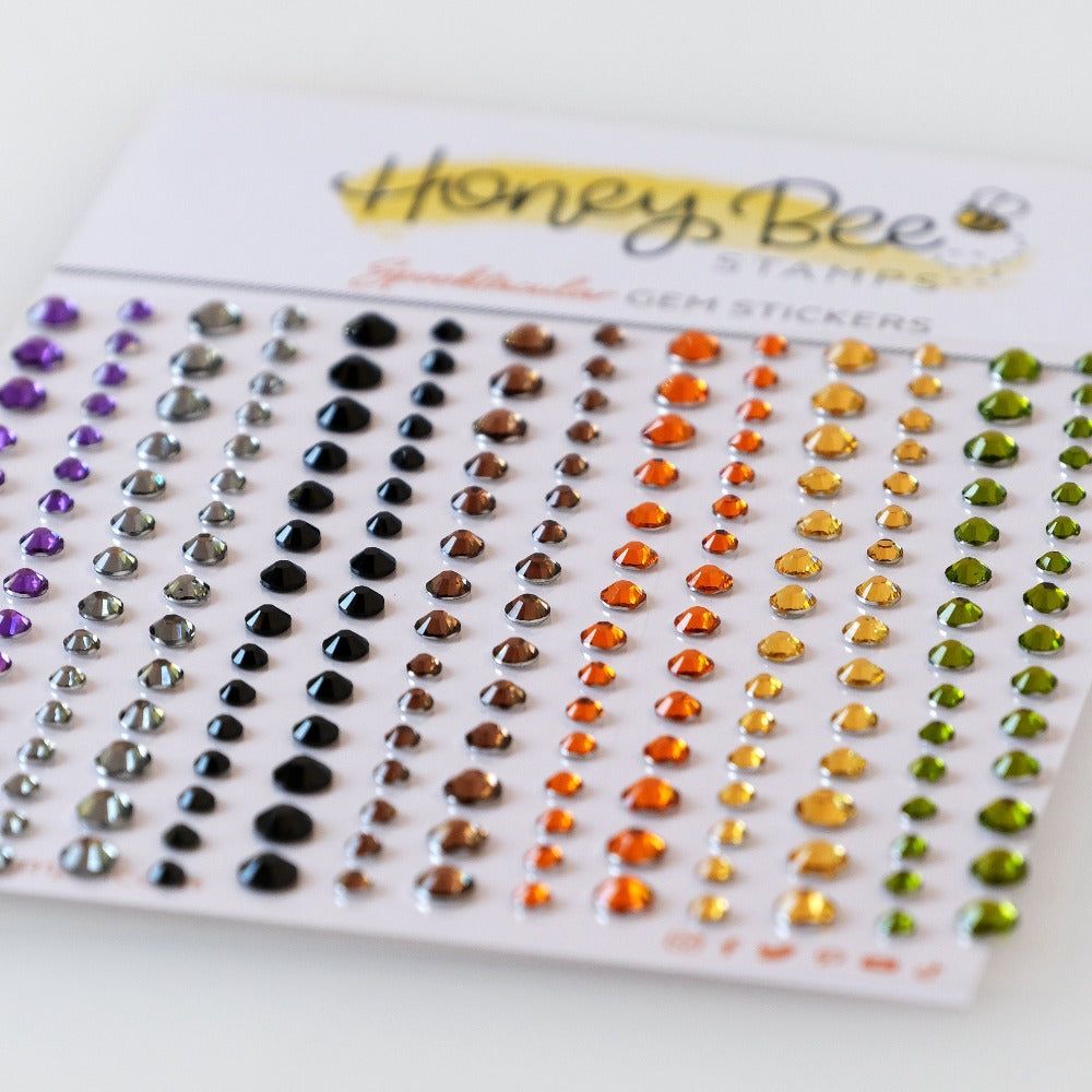 Spooktacular Gem Stickers - 210 Count - Honey Bee Stamps