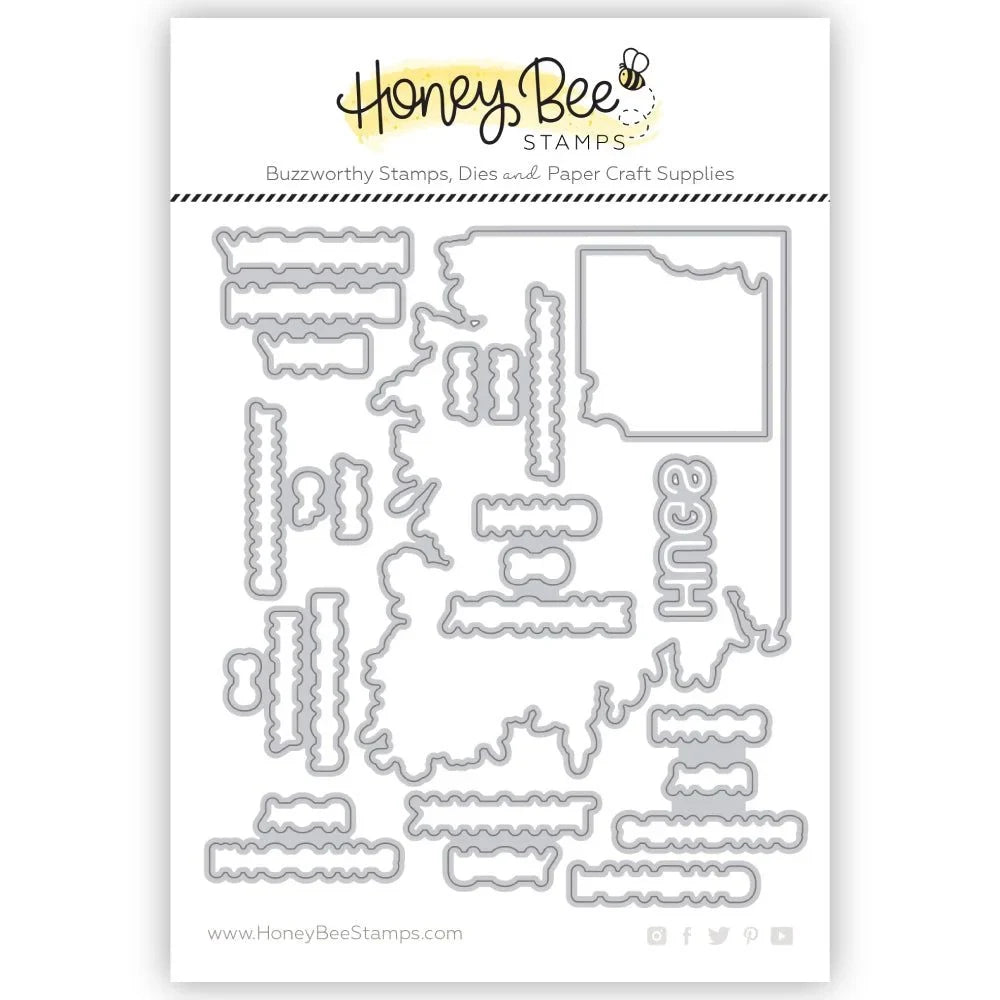 Squared Spring Florals - Honey Cuts - Coordinating Dies - Honey Bee Stamps