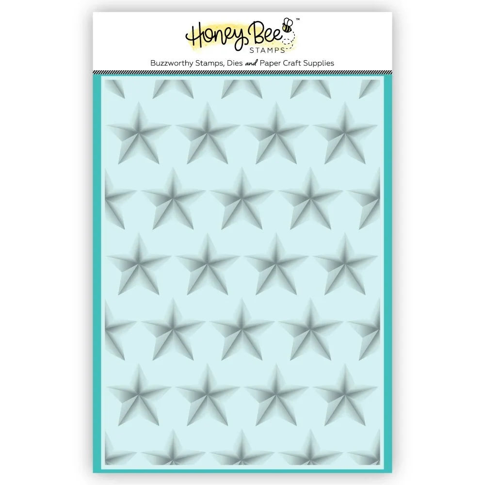 Star Spangled 3D Embossing Folder - Honey Bee Stamps