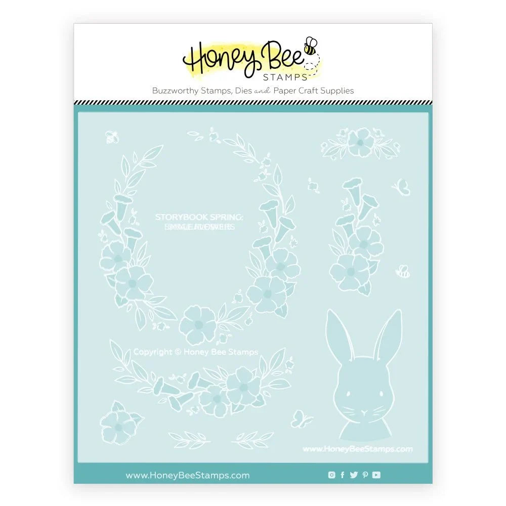 Storybook Spring - Set of 4 - 6"x6" Coordinating Stencils - Honey Bee Stamps