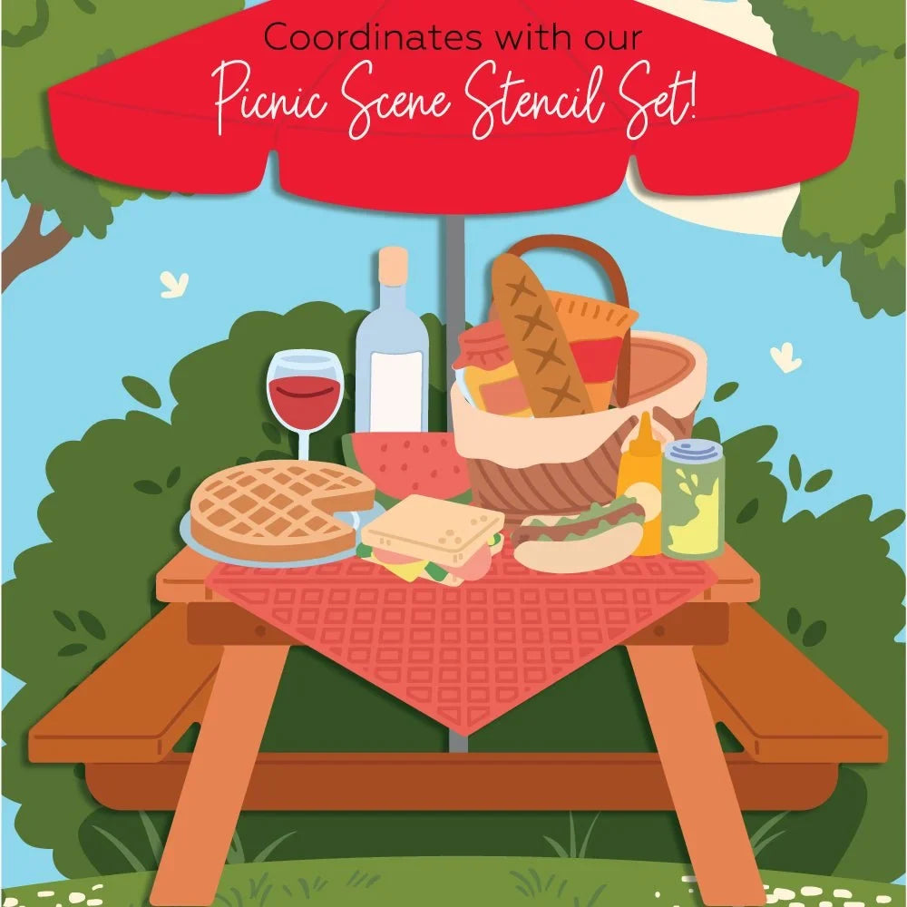 Summer Scene Builder - 6"x6" Stencil Set of 6 Layering Background Stencils - Honey Bee Stamps