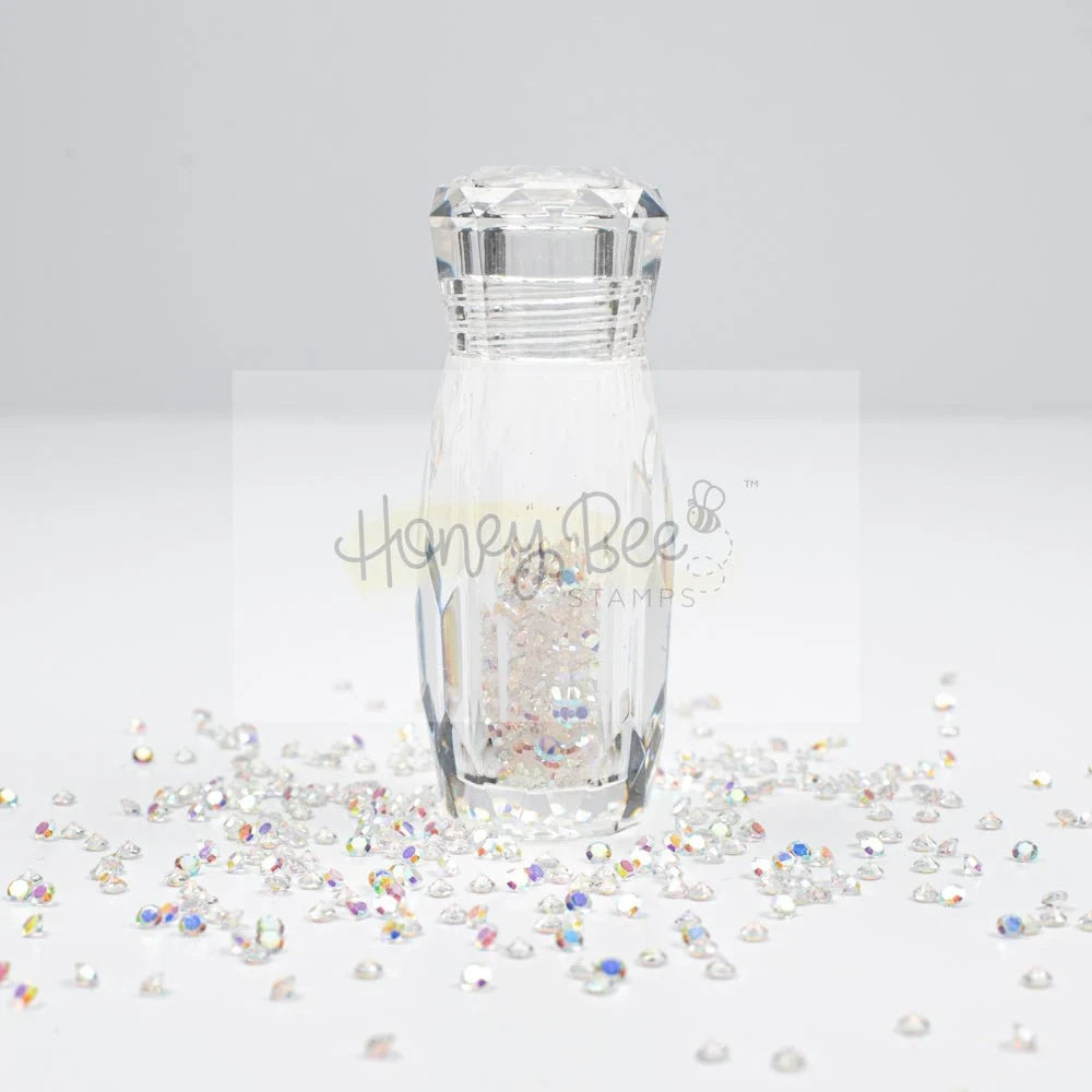 Tiny Diamonds - 2.3mm Crystal AB Rhinestones In Beautiful Faceted Jar - Honey Bee Stamps